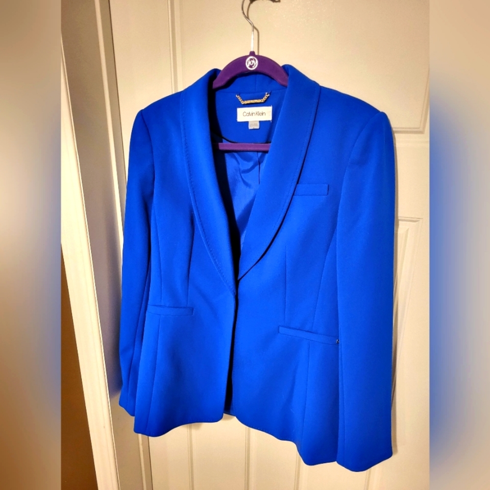 Calvin Klein blue blazer jacket size 8